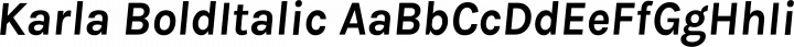 Karla BoldItalic free font