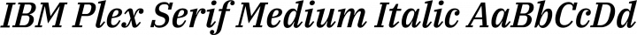 IBM Plex Serif Medium Italic free font