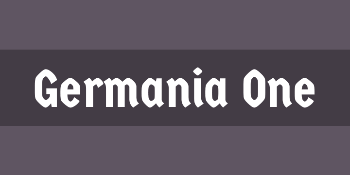 Font Squirrel | Germania One Font Free by John Vargas Beltrán