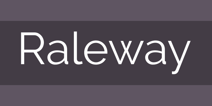 Raleway font descargar gratis