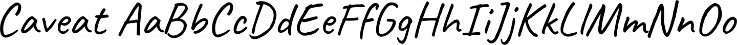 Caveat font family by Impallari Type