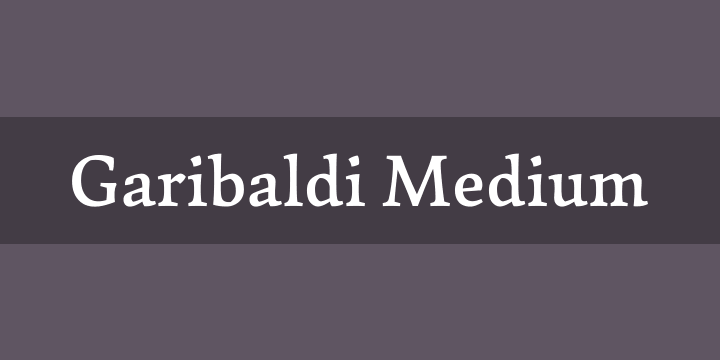 Garibaldi Font, Webfont & Desktop