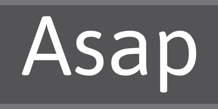 Asap | Font Zillion