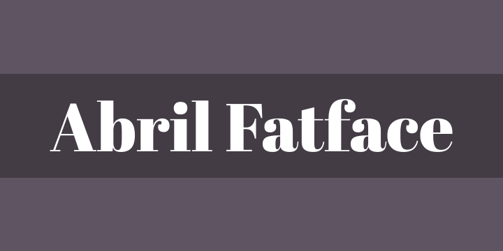 Best Free Fonts For Vinyl Cutting: Abril Fatface font