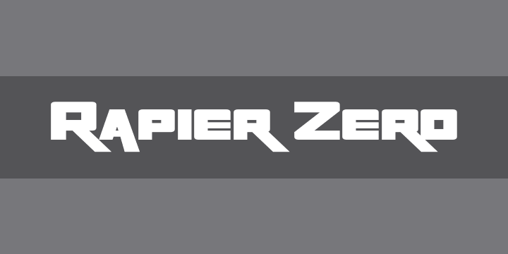 Rapier Zero | Font Zillion